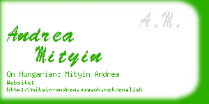 andrea mityin business card